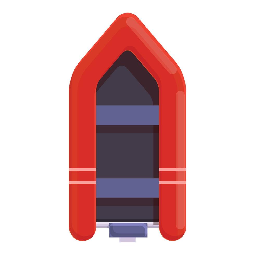 Safety rescue boat icon, cartoon style vector