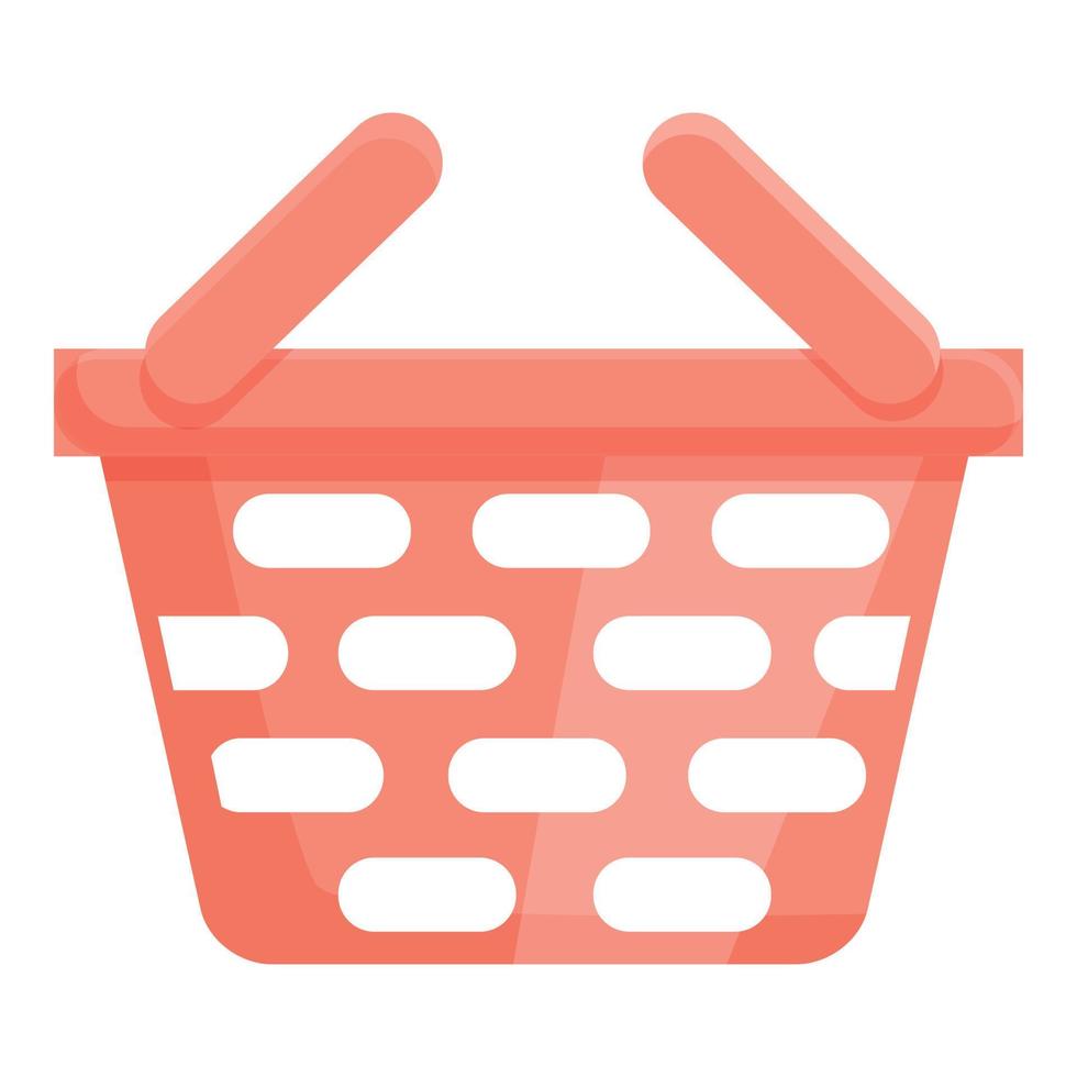 Shopping basket icon cartoon vector. Order store vector