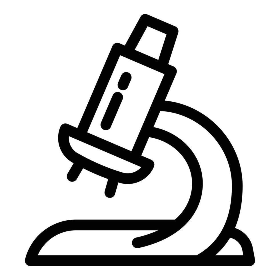 Lab microscope icon, outline style vector