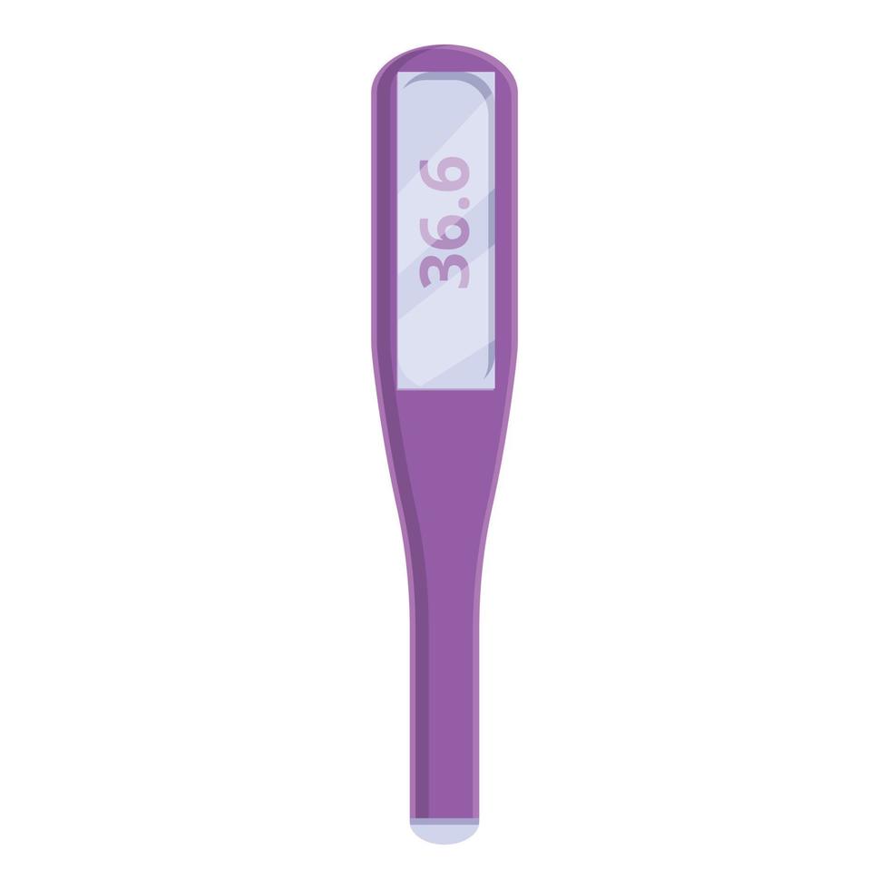 Scanner digital thermometer icon, cartoon style vector