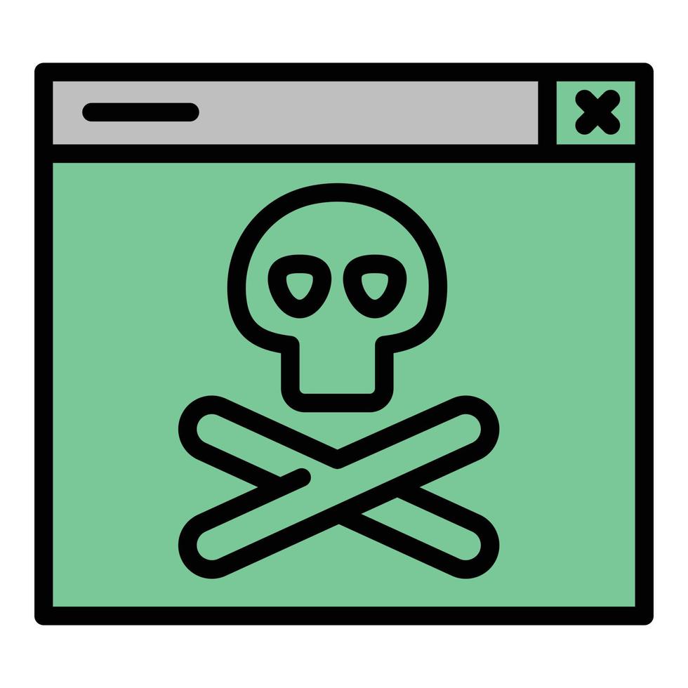 Hack team icon outline vector. Computer virus vector