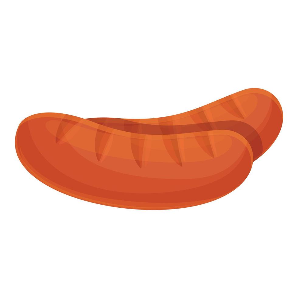 Meat sausage icon cartoon vector. Chicken pork vector