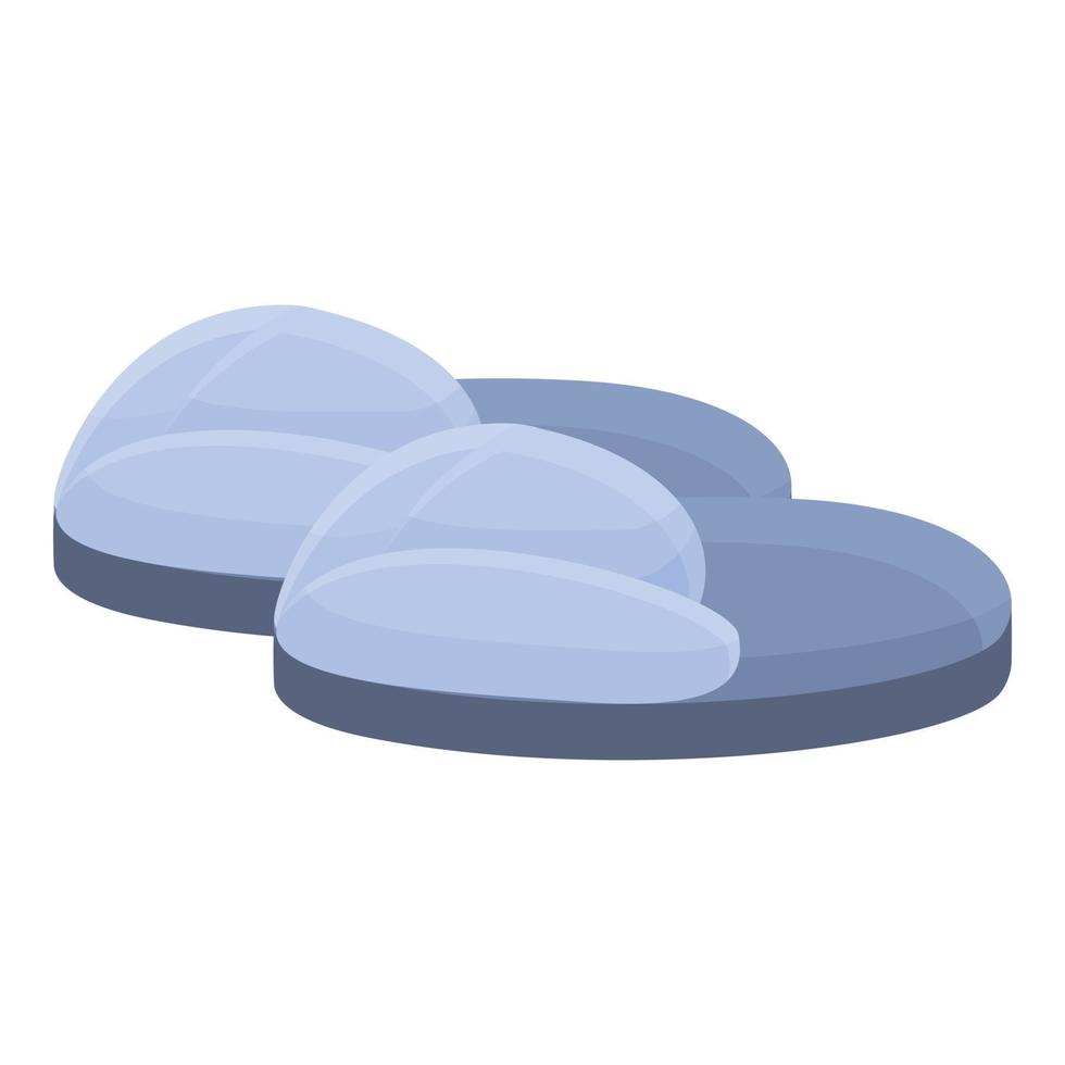 Transparent slippers icon, cartoon style vector