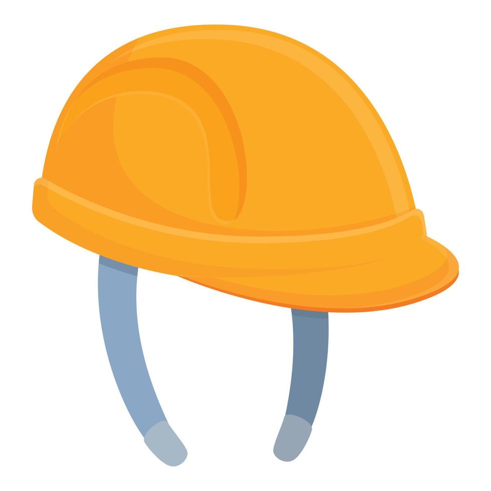 Highway construction helmet icon, cartoon style vector