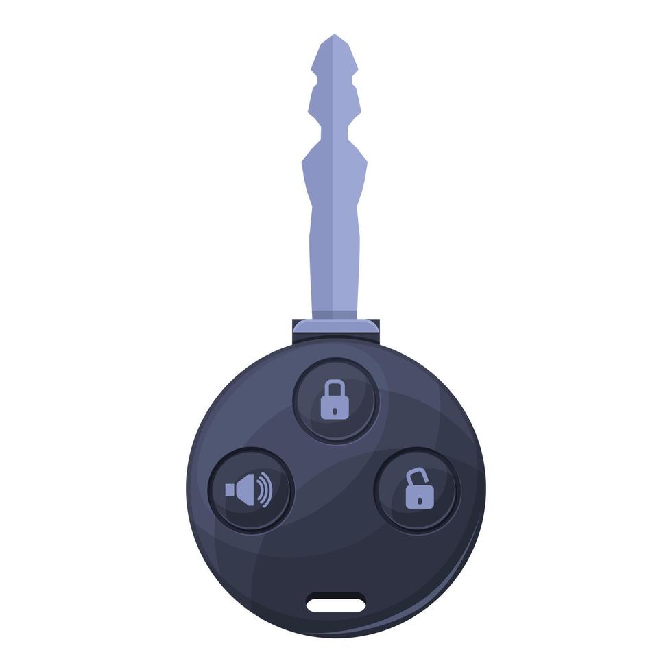 Mobile smart car key icon, cartoon style vector