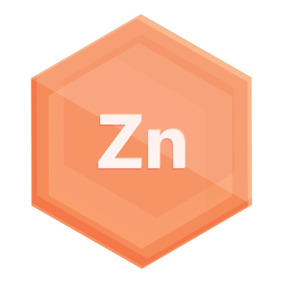 Zinc icon cartoon vector. Food vitamin vector