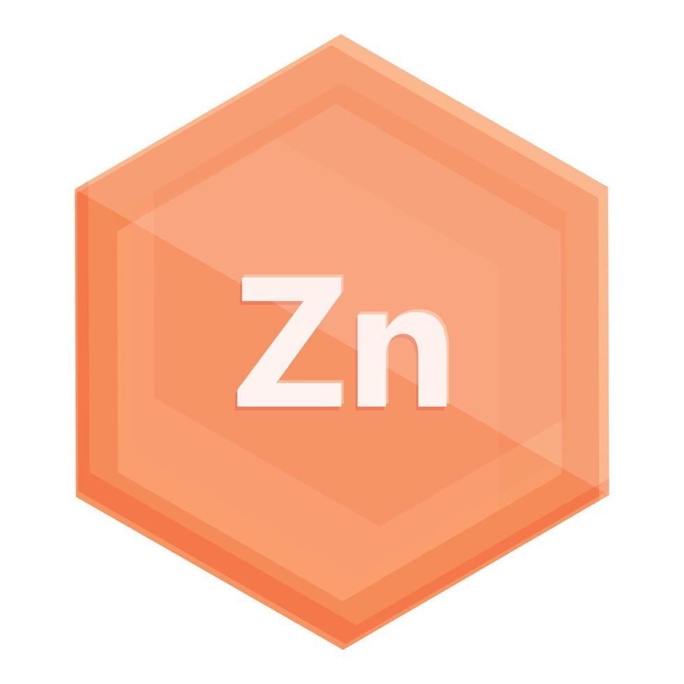 vector de dibujos animados de icono de zinc. comida vitamina