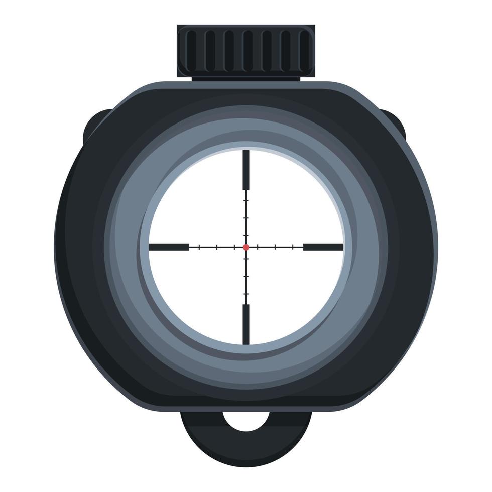 Sniper aim icon, cartoon style vector