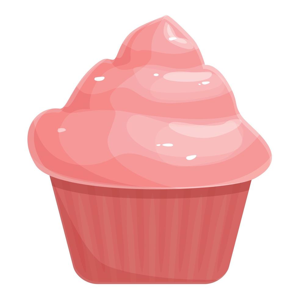 Dessert muffin icon, cartoon and flat style vector