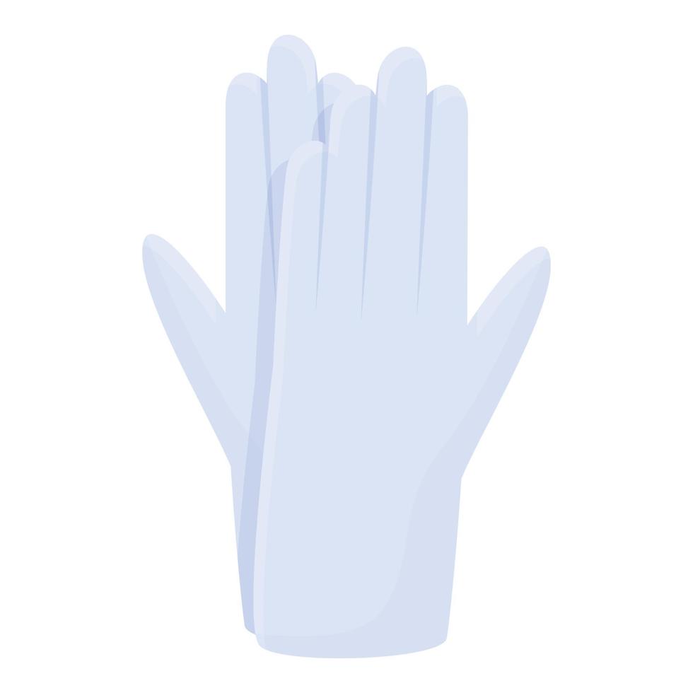 icono de guantes médicos transparentes, estilo de dibujos animados vector