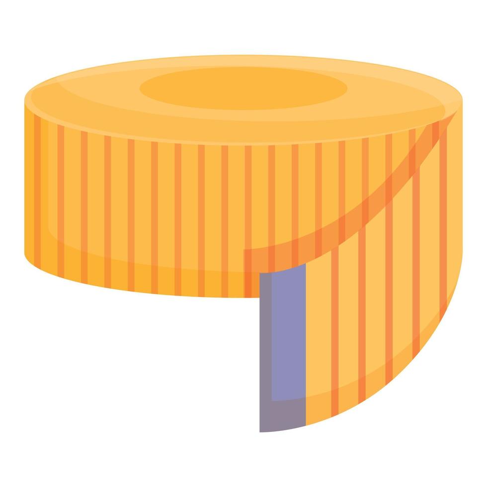 Atelier measurement tape icon, cartoon style vector