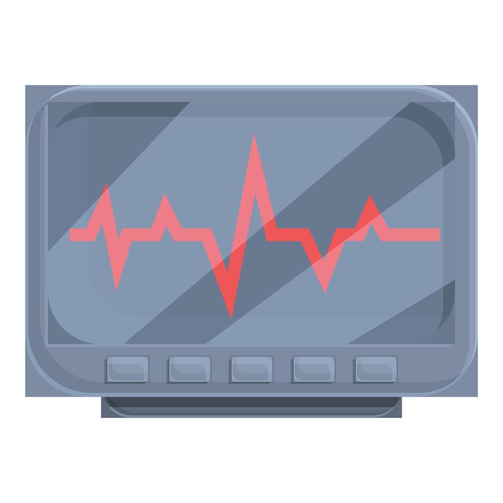 vector de dibujos animados de icono de monitor de corazón médico. dolor de ataque