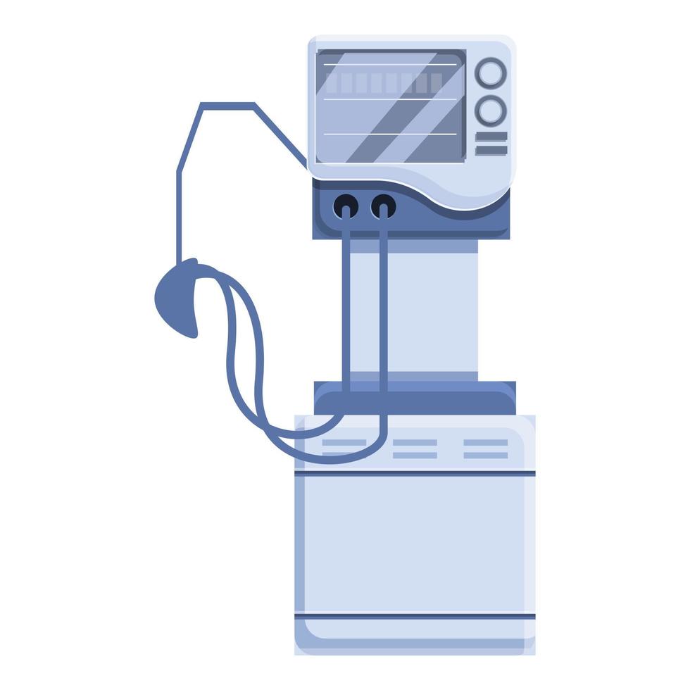 Clinic ventilator medical machine icon, cartoon style vector