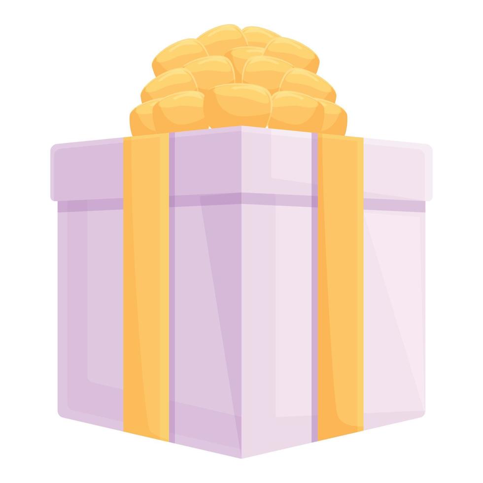 Event gift box icon cartoon vector. Present package vector