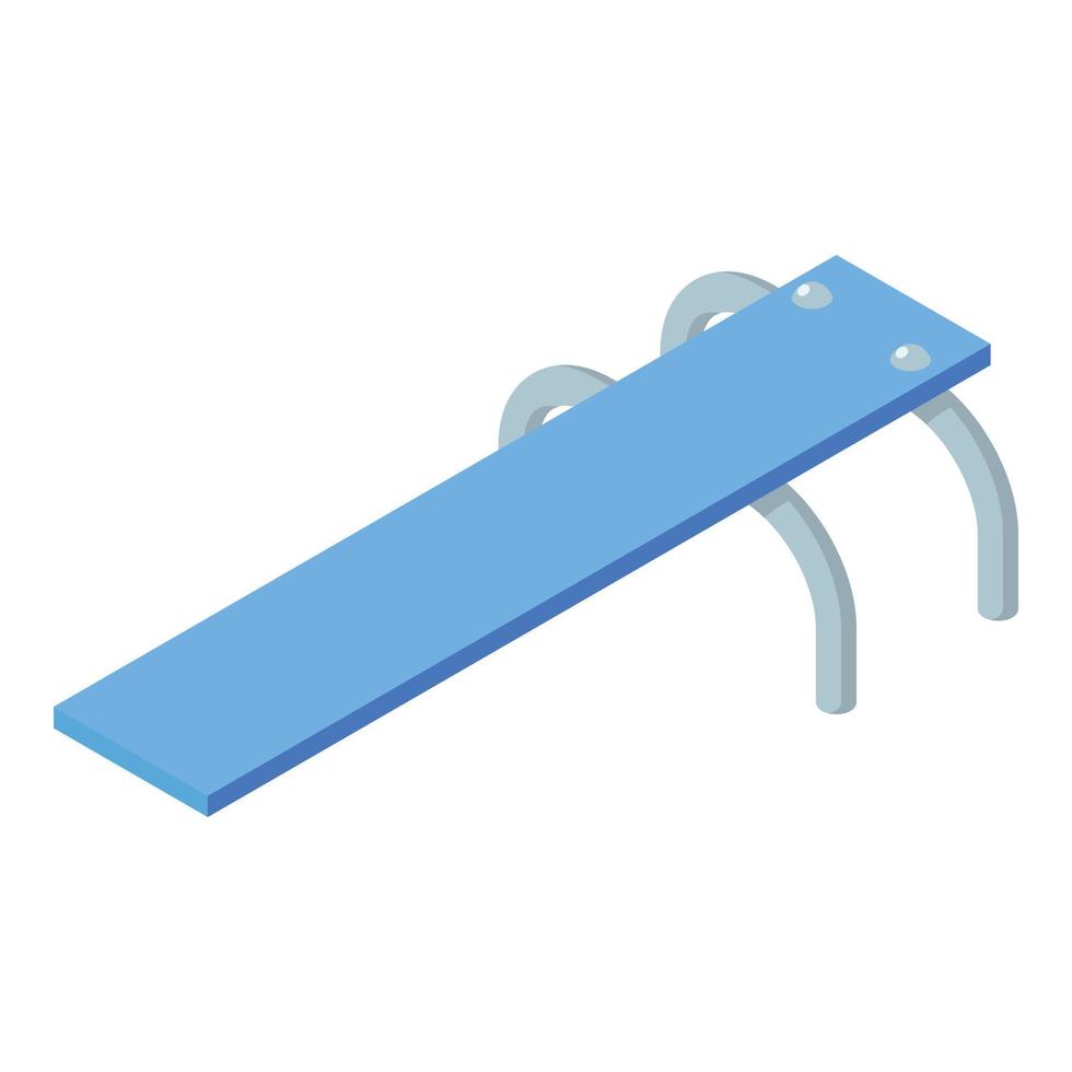 Male diving board icon, isometric style vector