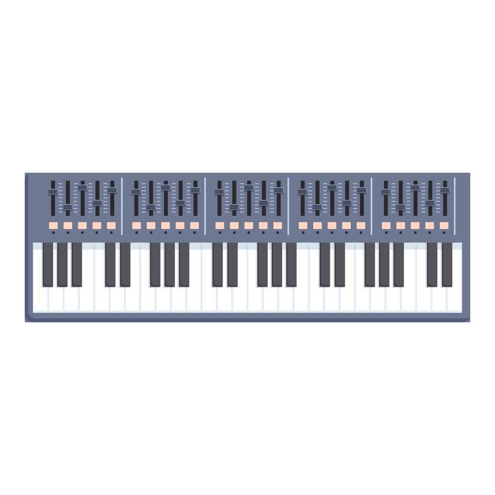 vector de dibujos animados de icono de sintetizador de club. teclado