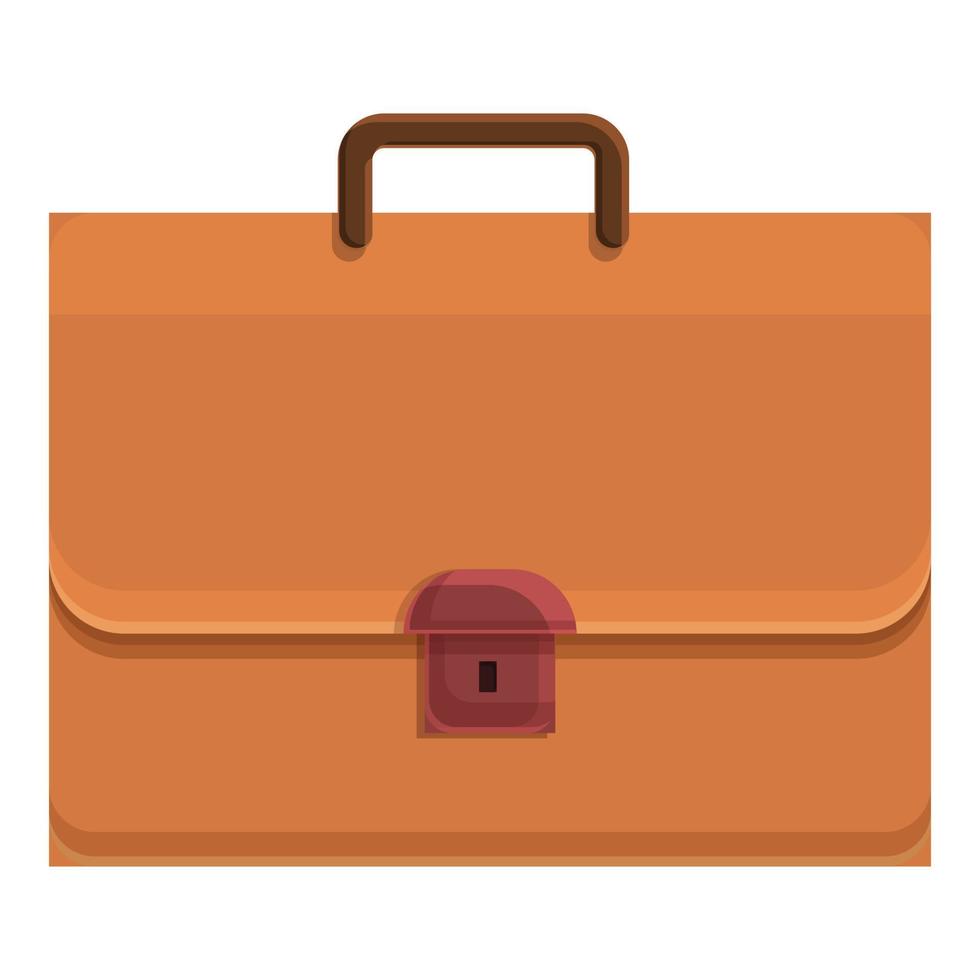 Handle briefcase icon, cartoon style vector