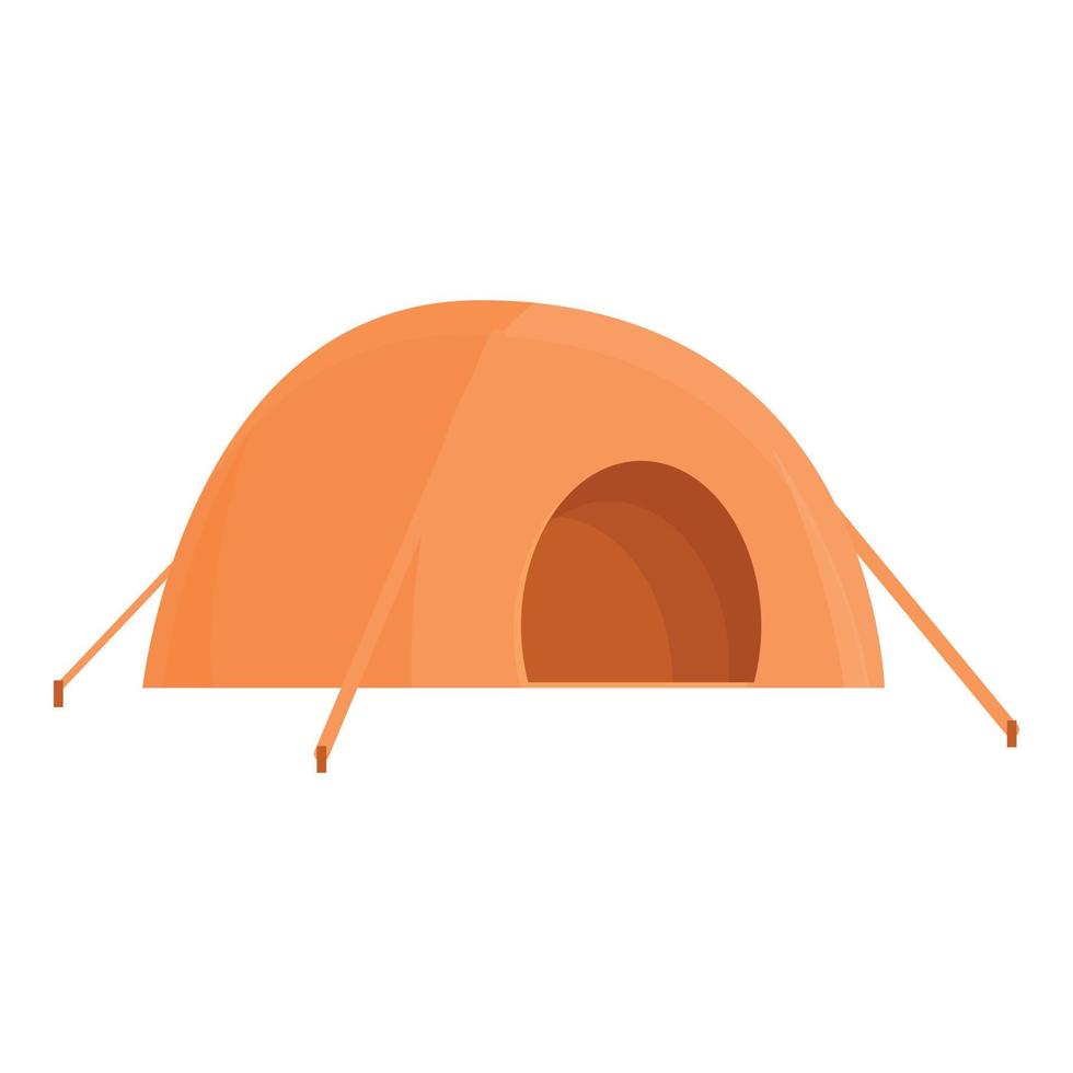 Tent for expeditions icon, cartoon style vector