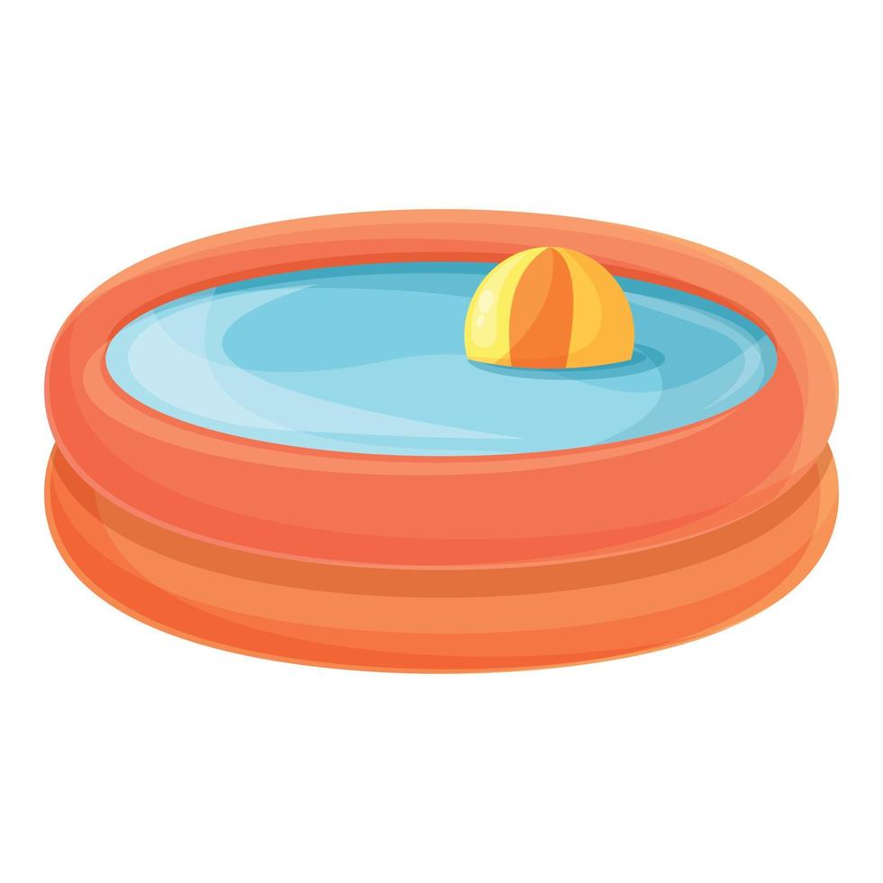 Birthday inflatable pool icon cartoon vector. Swim float vector