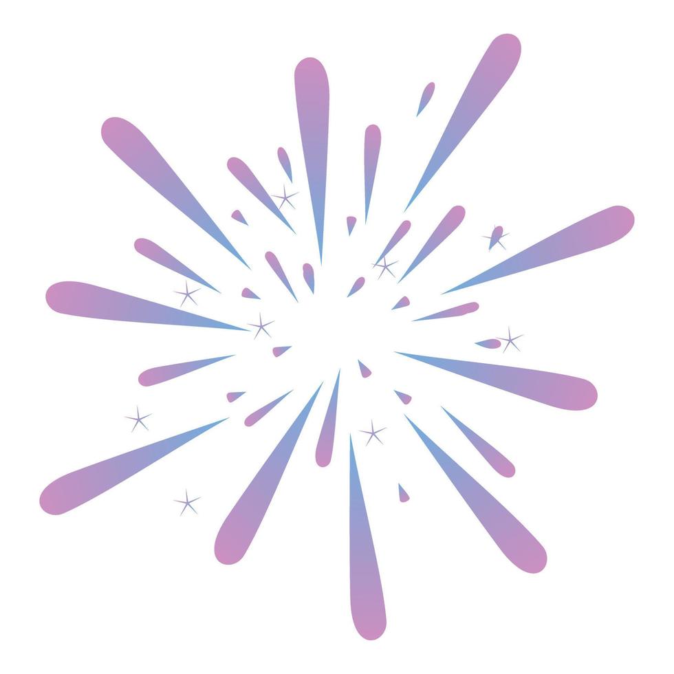 Decoration firework icon, cartoon style vector