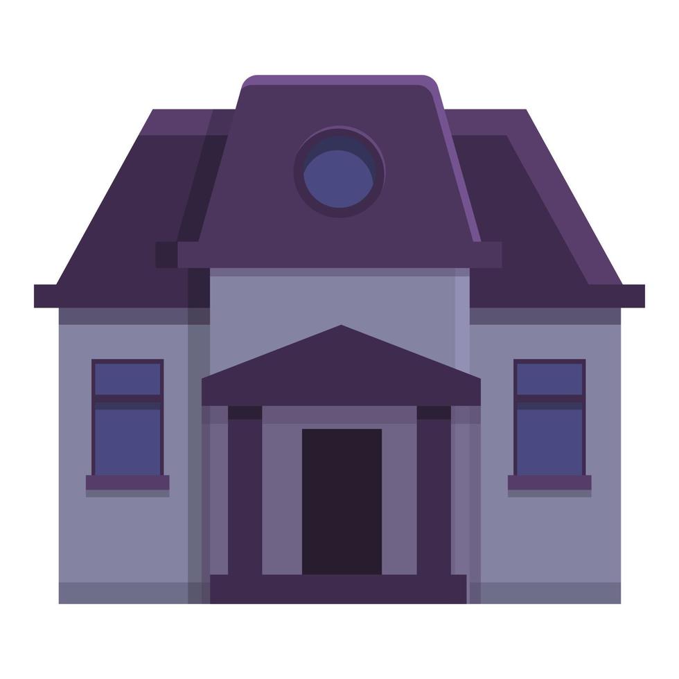 Celebration creepy house icon, cartoon style vector