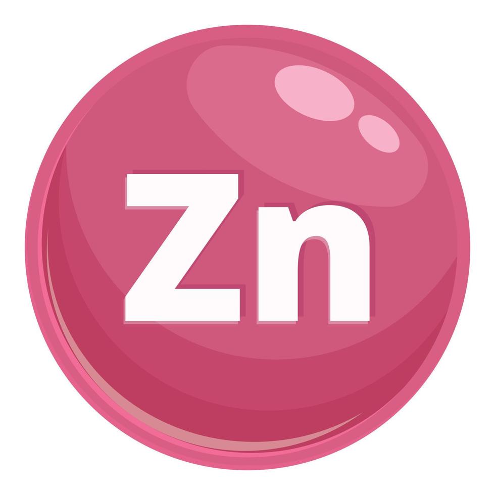 Zn capsule icon cartoon vector. Mineral food vector