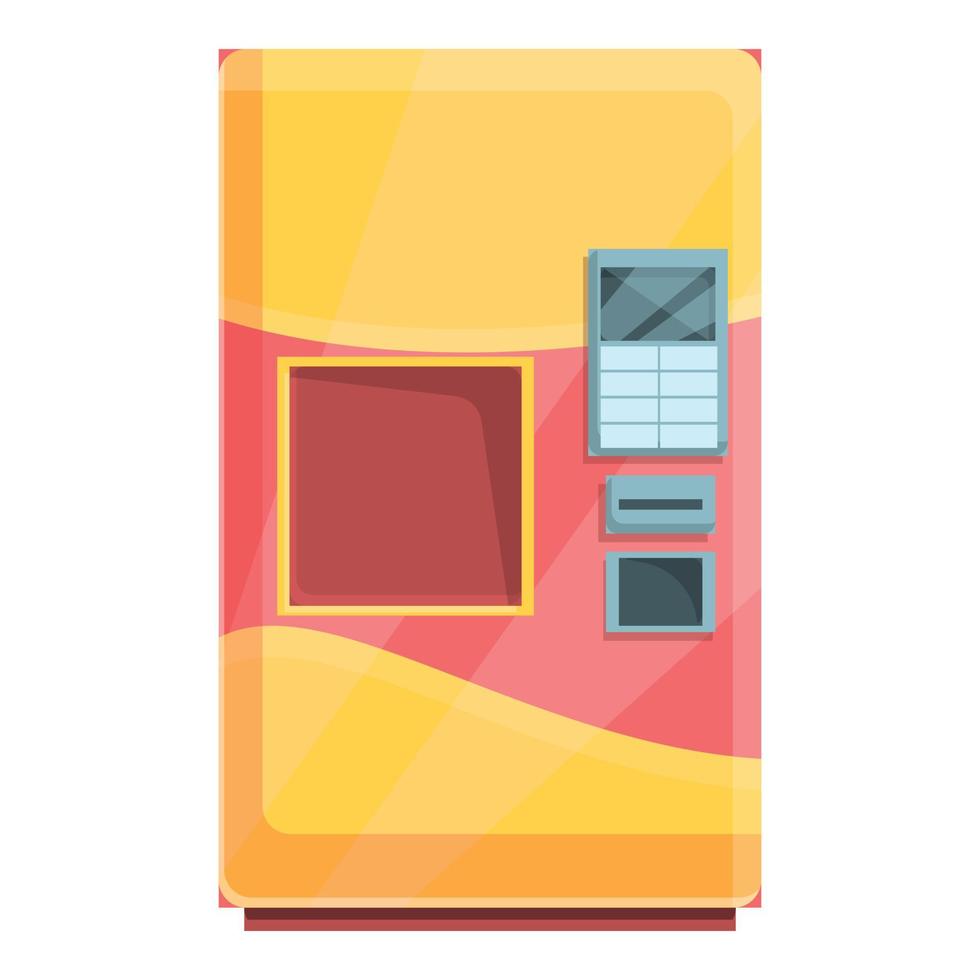 Old drink machine icon, cartoon style vector