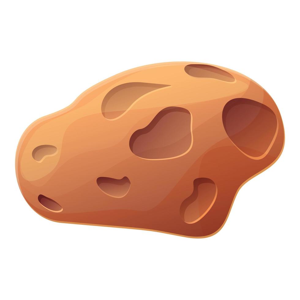 Asteroid comic icon, cartoon style vector