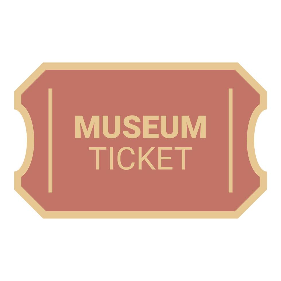 Label museum ticket icon cartoon vector. Admit cinema vector