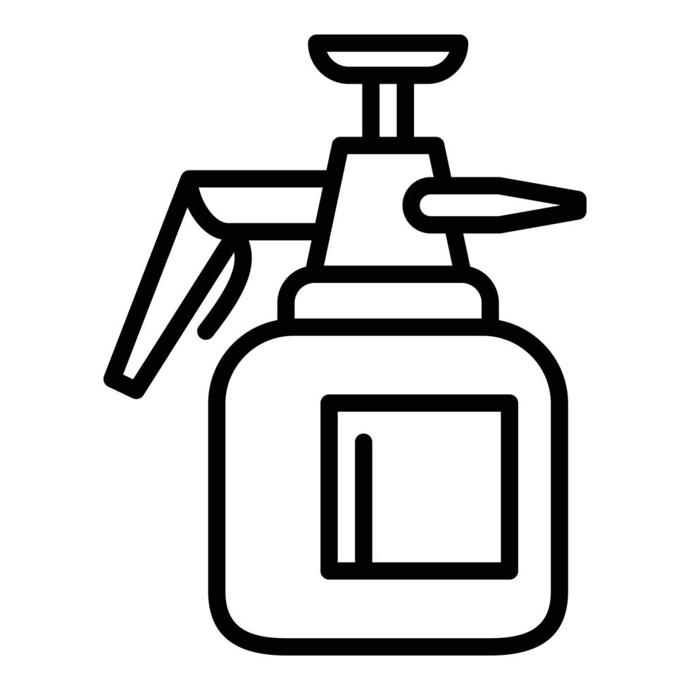 icono de botella de spray de jardín, estilo de contorno vector