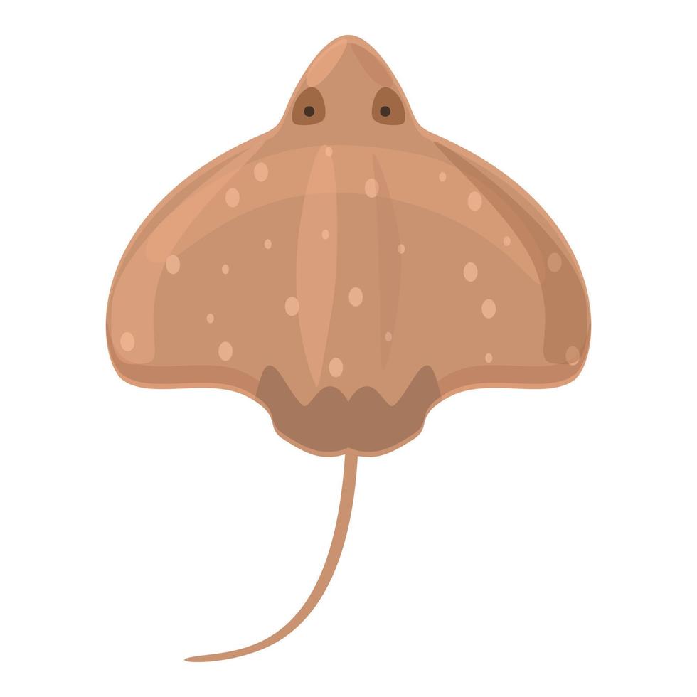 icono de mantarraya, estilo de dibujos animados vector