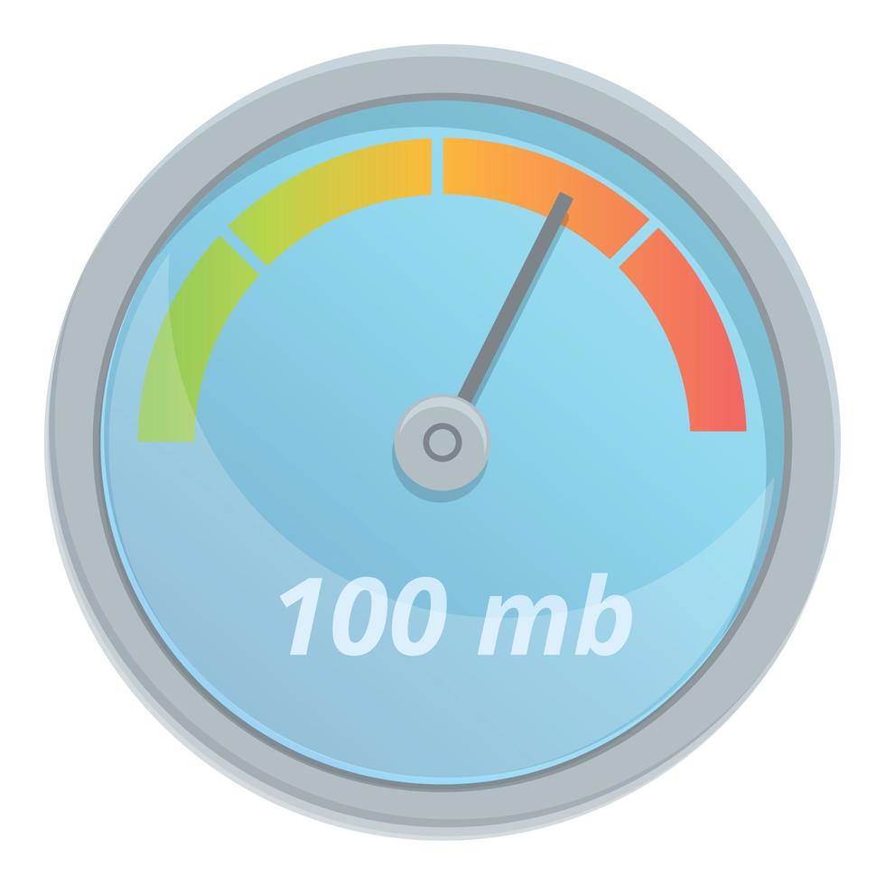 Internet speed computer icon, cartoon style vector