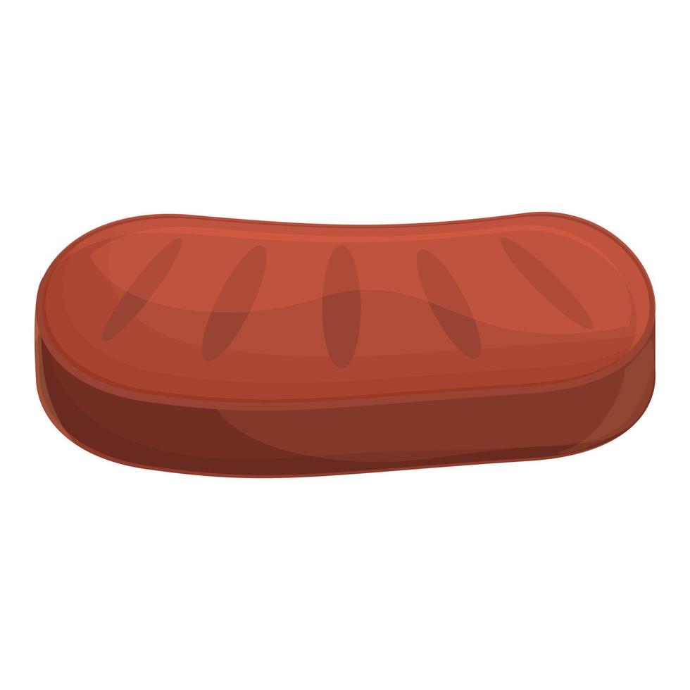 Grilled steak icon cartoon vector. Grill bbq vector