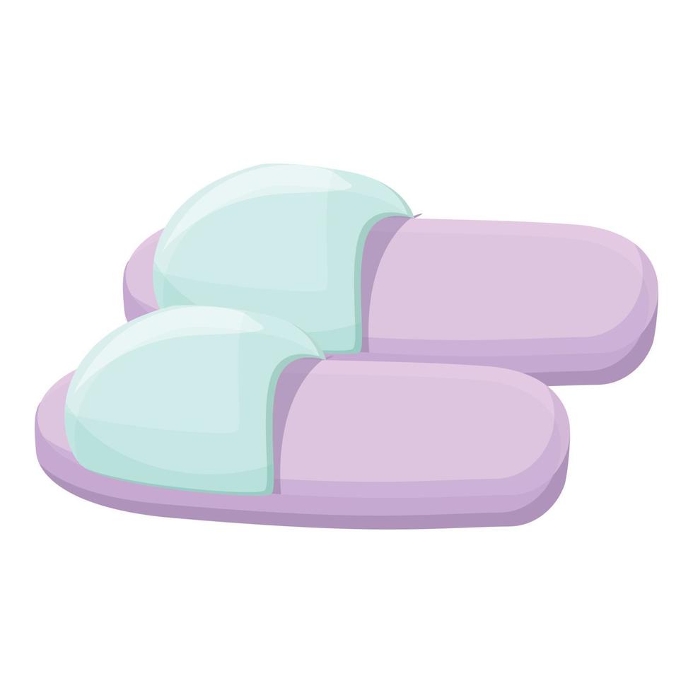 Functional slippers icon, cartoon style vector