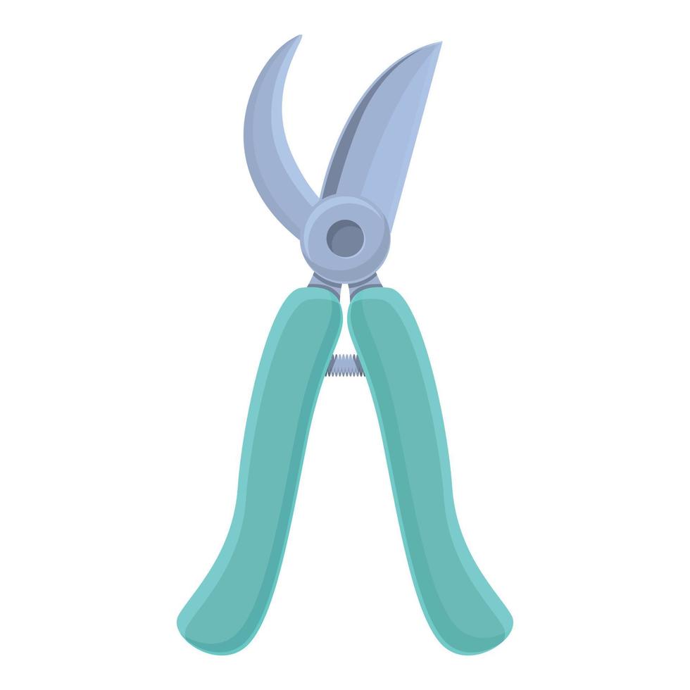 Cutter secateurs icon, cartoon style vector