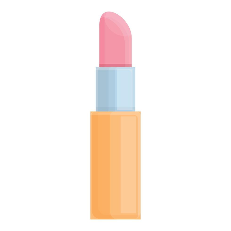 icono de lápiz labial rosa coreano, estilo de dibujos animados vector