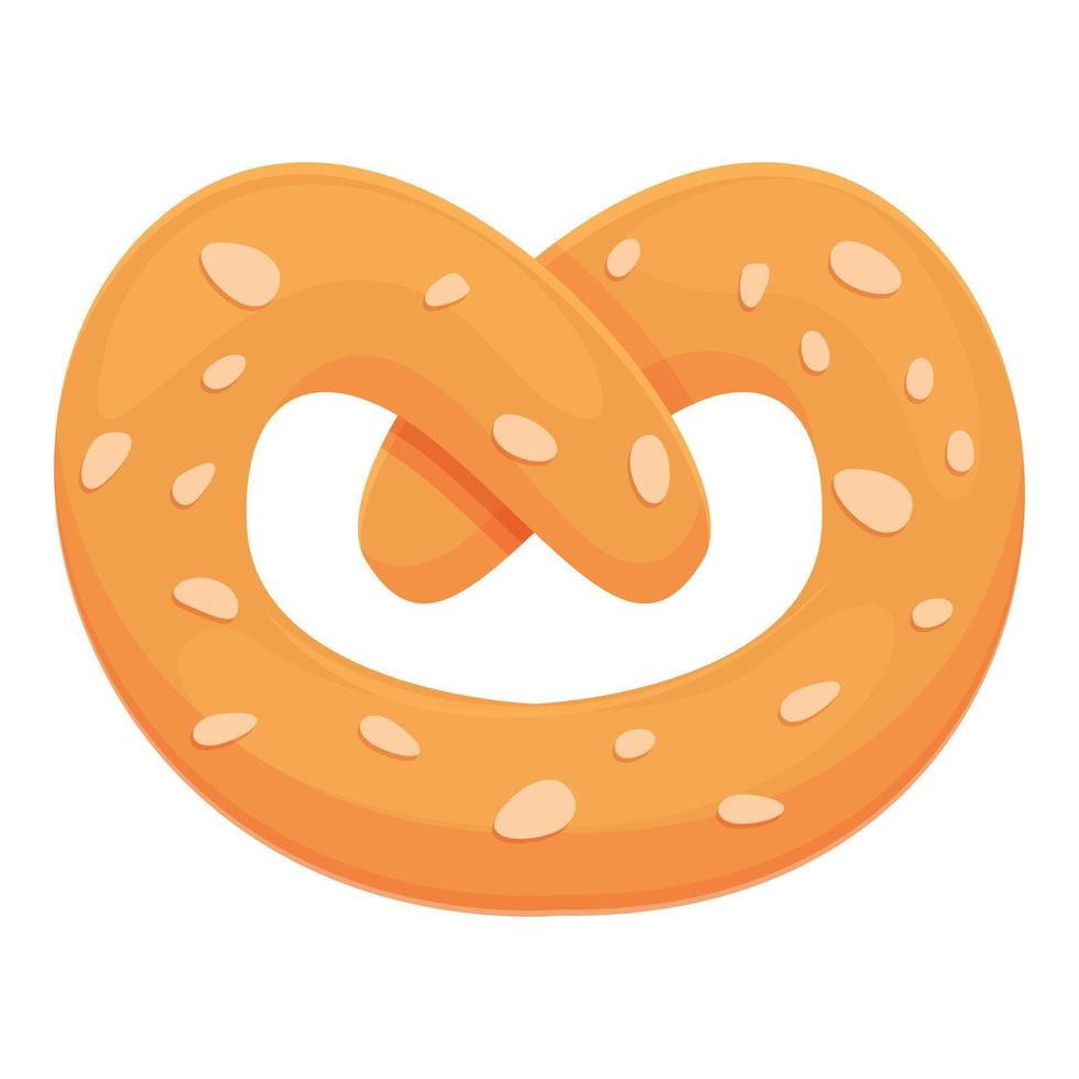 vector de dibujos animados de icono de pretzel alemán. comida bretzel