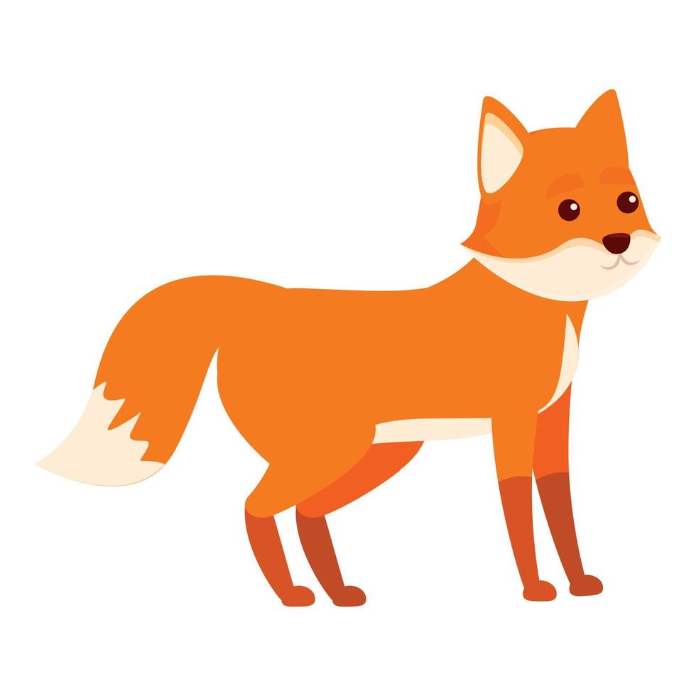 Kid fox icon, cartoon style vector