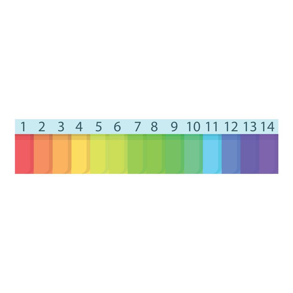 Ph meter color scale icon, cartoon style vector