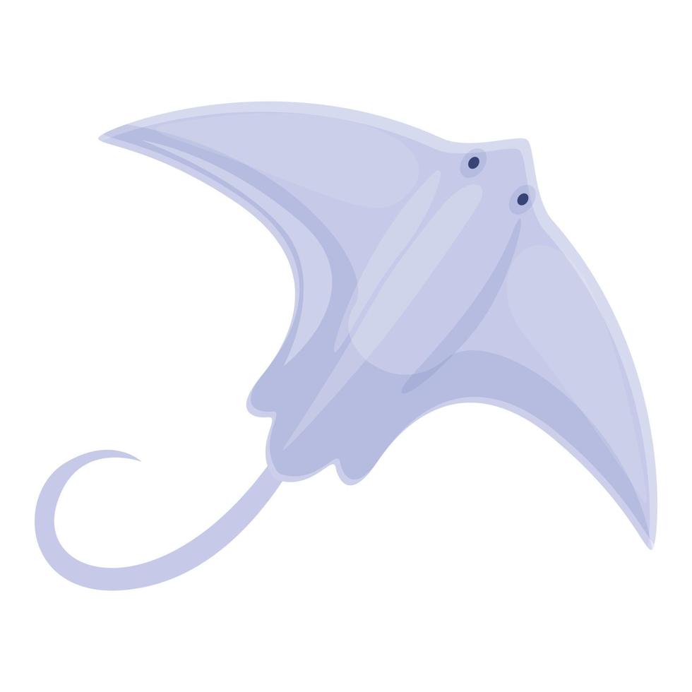 Stingray animal icon, cartoon style vector