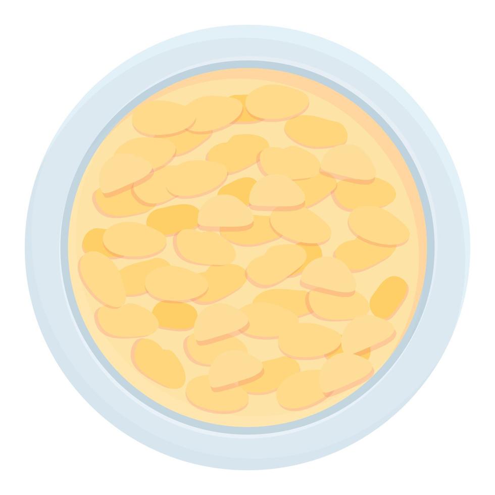 Eating cereal breakfast icon cartoon vector. Milk bowl vector