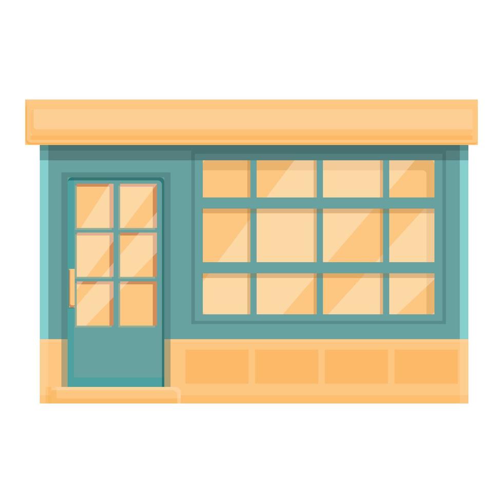 Cafeteria street shop icon cartoon vector. Drink cafe vector