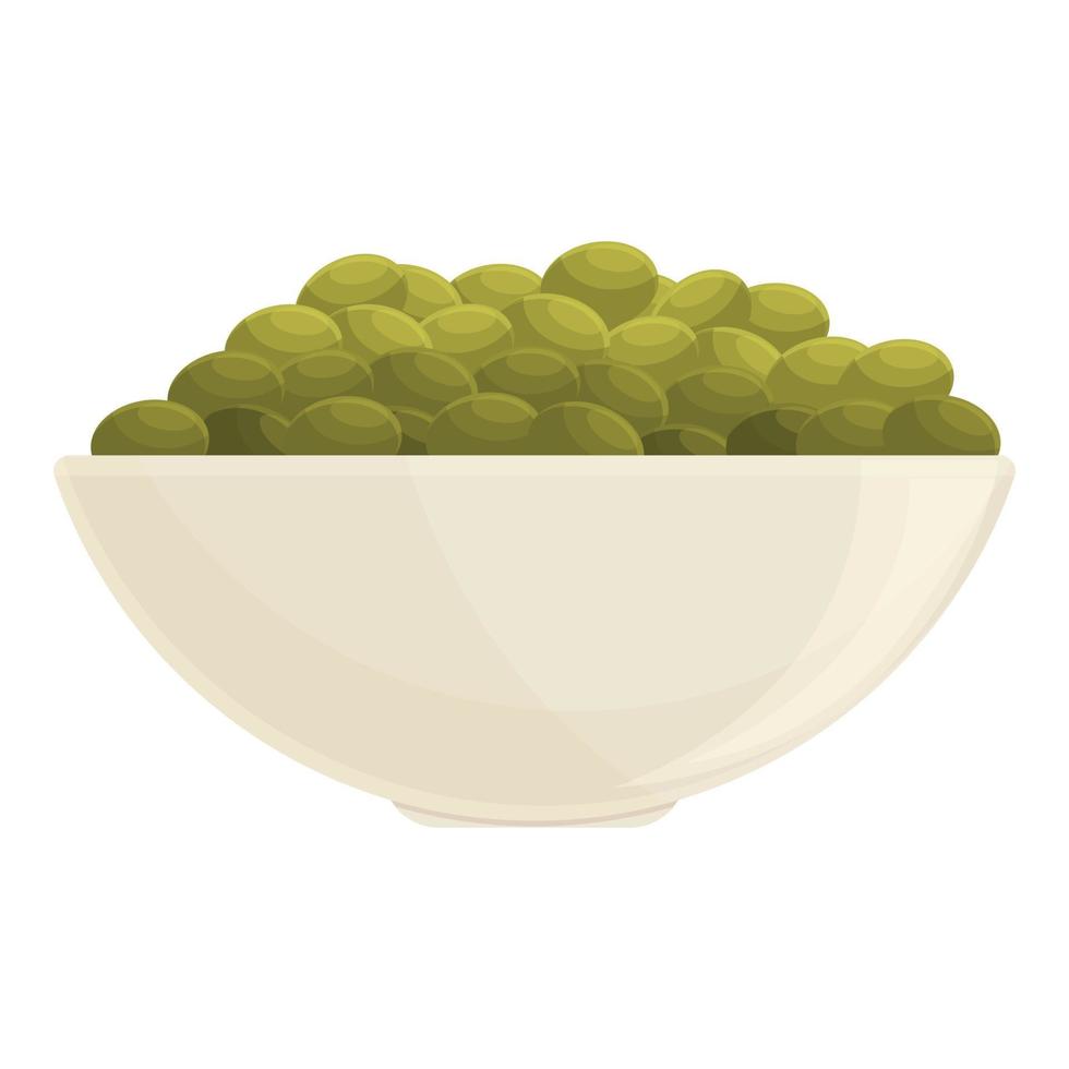 Lentil bowl icon cartoon vector. Vegetable bean vector