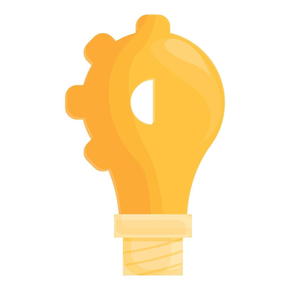 Smart lightbulb bright icon, cartoon style vector