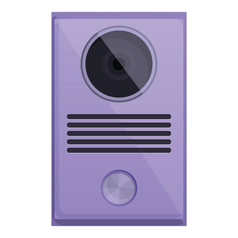 Bell intercom icon cartoon vector. Door system vector