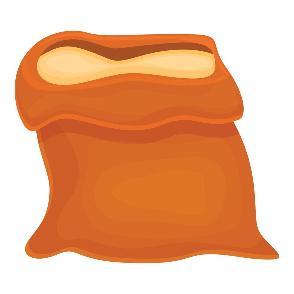 Dough flour sack icon, cartoon style vector
