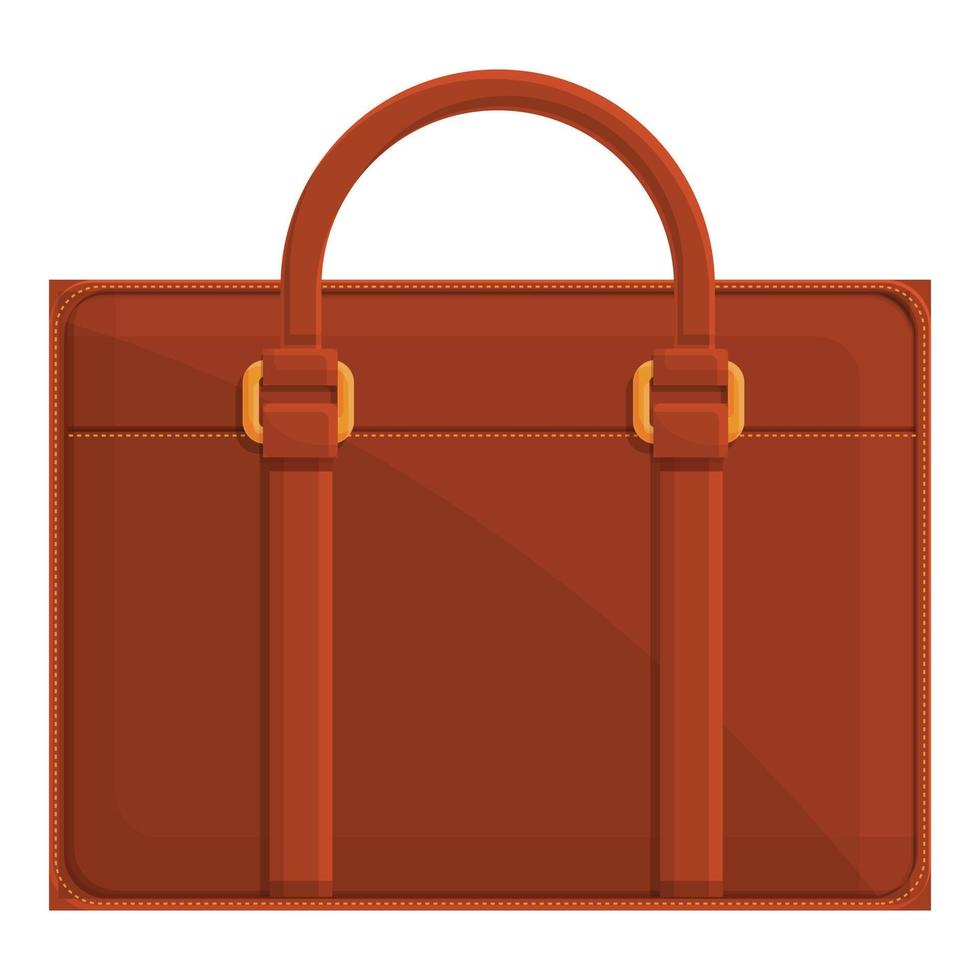 Business briefcase icon, cartoon style vector