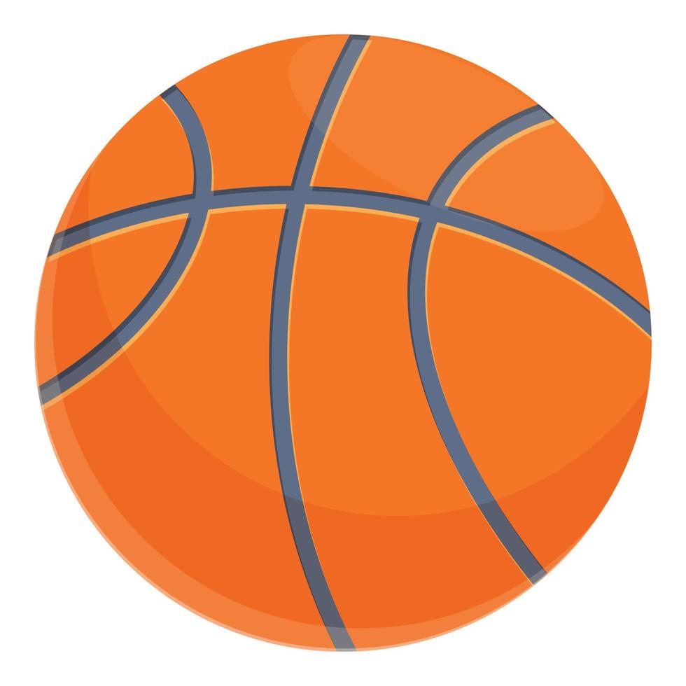 Basketball ball icon, cartoon style vector