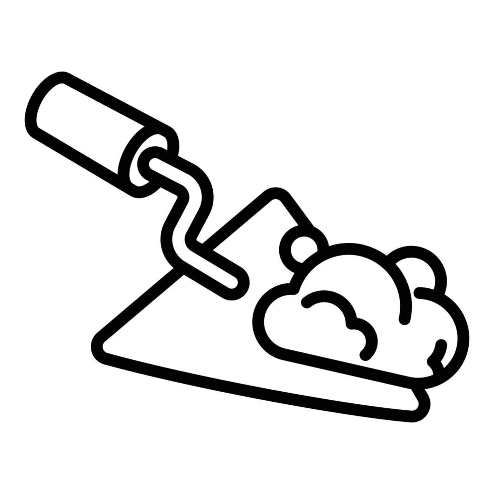 Masonry trowel icon, outline style vector