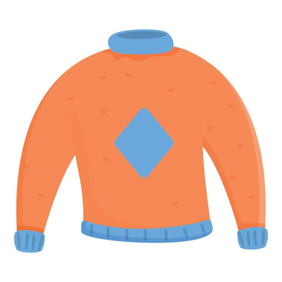 Winter sweater icon, cartoon style vector